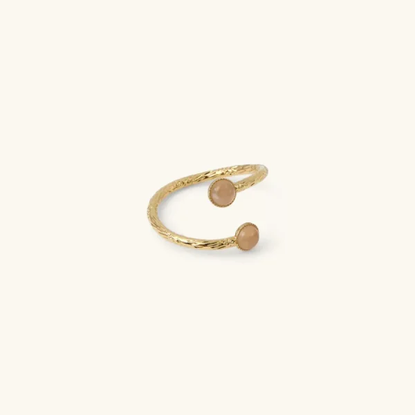 Kariboo Bagues>Bague Laura double - quartz rose