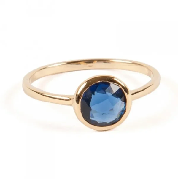 Bazar Exquis Bagues>Bague Pierre sertie doré - plusieurs coloris
