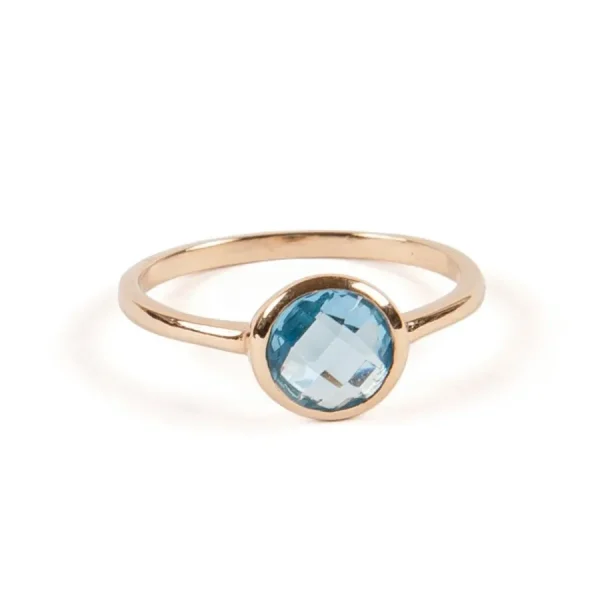Bazar Exquis Bagues>Bague Pierre sertie doré - plusieurs coloris