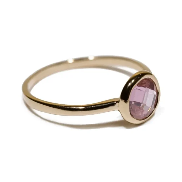 Bazar Exquis Bagues>Bague Pierre sertie doré - plusieurs coloris