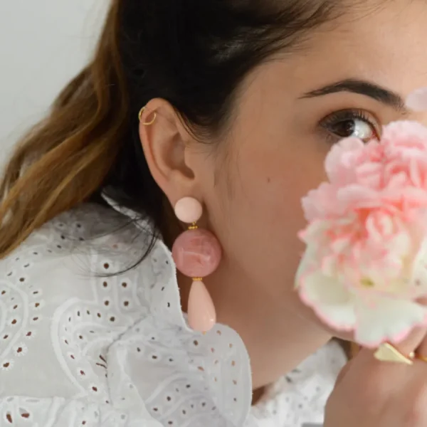 Clara u0026 Bianca Boucles D'oreille>Boucles Alba - rose