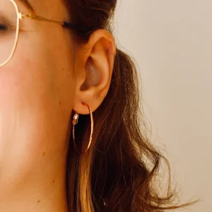 Bazar Exquis Boucles D'oreille>Boucles Créoles Striées