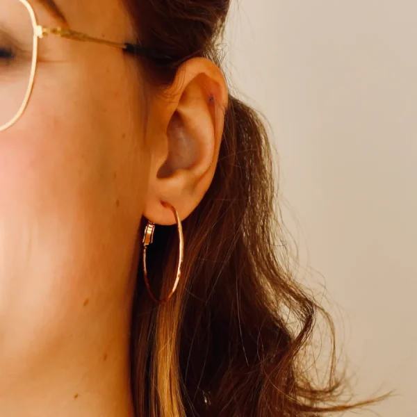 Bazar Exquis Boucles D'oreille>Boucles Créoles Striées