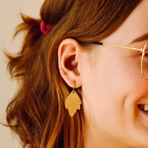 Bazar Exquis Boucles D'oreille>Boucles Feuilles Martelées