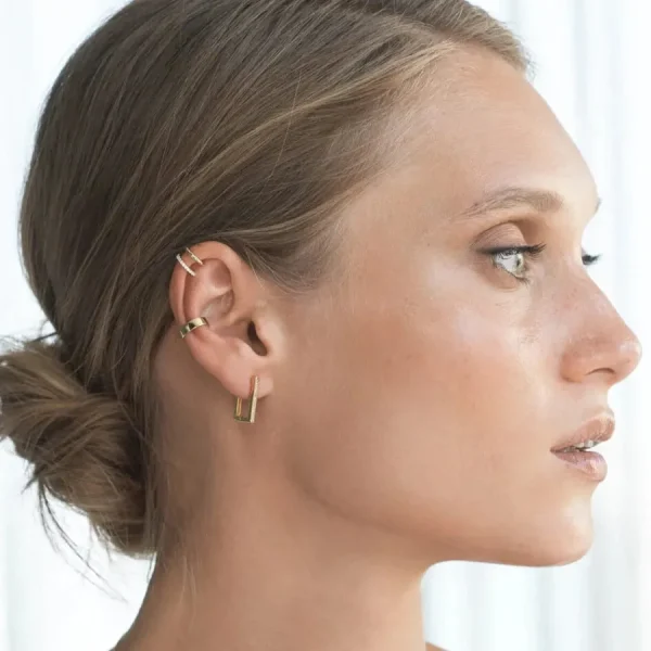 Shlomit Ofir Boucles D'oreille>Boucles James doré - noir