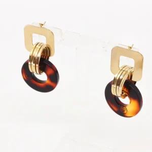 Bonjour Aimée Boucles D'oreille>Boucles Megan - écailles marrons