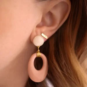 Azeria Boucles D'oreille>Boucles Ola - vieux rose