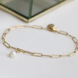 Kariboo Bracelets>Bracelet Anna perle d'eau douce - chaîne fine