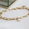 Kariboo Bracelets>Bracelet Anna perle d'eau douce - chaîne épaisse