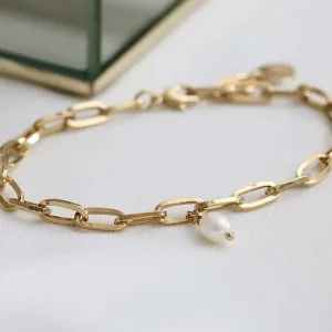 Kariboo Bracelets>Bracelet Anna perle d'eau douce - chaîne épaisse