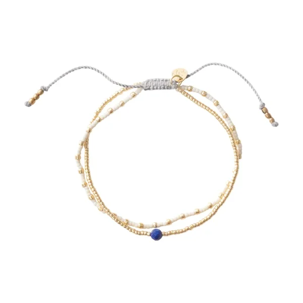 A Beautiful Story Bracelets>Bracelet Friendship doré - Lapis Lazuli