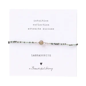A Beautiful Story Bracelets>Bracelet Iris card argenté - Labradorite