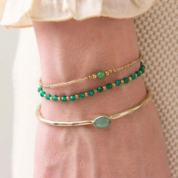 A Beautiful Story Bracelets>Bracelet Iris card doré - Aventurine