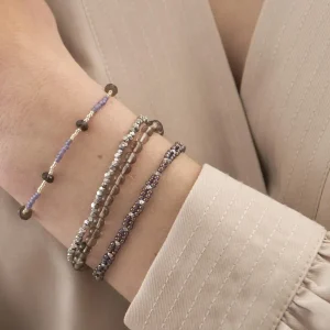 A Beautiful Story Bracelets>Bracelet Loving argenté - Quartz fumé