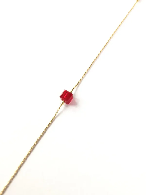 Les Rubans de Marionnette Bracelets>Bracelet Perles Carrées - Bordeaux