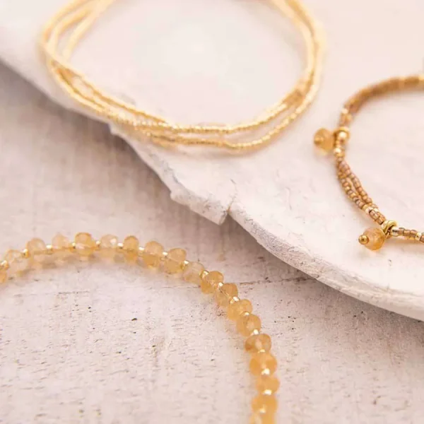 A Beautiful Story Bracelets>Bracelet Shiny doré - Citrine