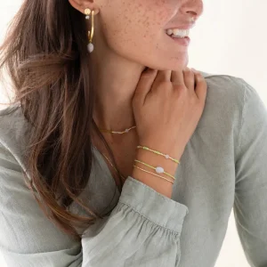 A Beautiful Story Bracelets>Bracelet Splash doré - Pierre de Lune