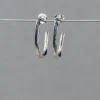 Jeh Boucles D'oreille>Cerceau d'oreille oxy twister court - argent