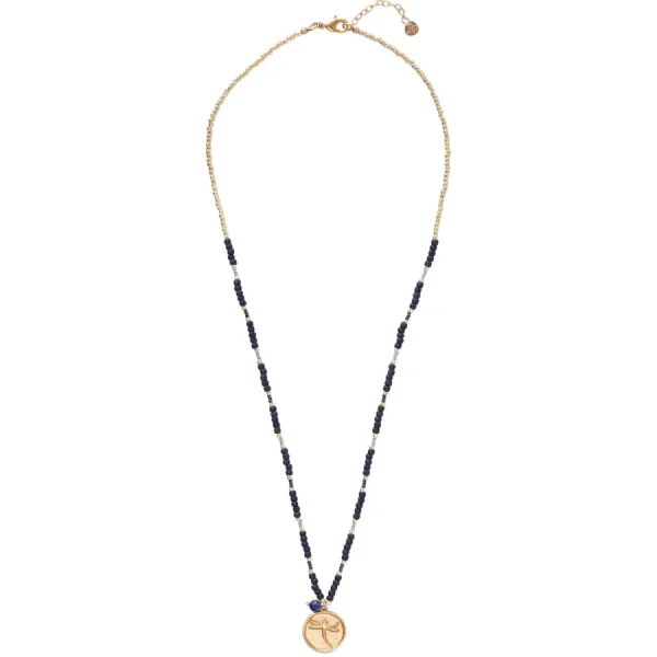 A Beautiful Story Colliers>Collier Caring doré - Lapis Lazuli
