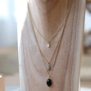 Kariboo Colliers>Collier Louise Grand - Bleu calcédoine