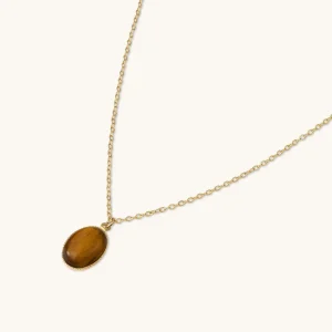 Kariboo Colliers>Collier Louise Grand - Oeil de tigre