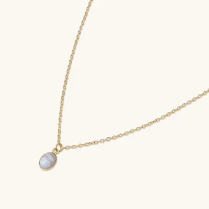 Kariboo Colliers>Collier Louise Moyen - Bleu calcédoine
