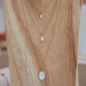 Kariboo Colliers>Collier Louise Moyen - Bleu calcédoine