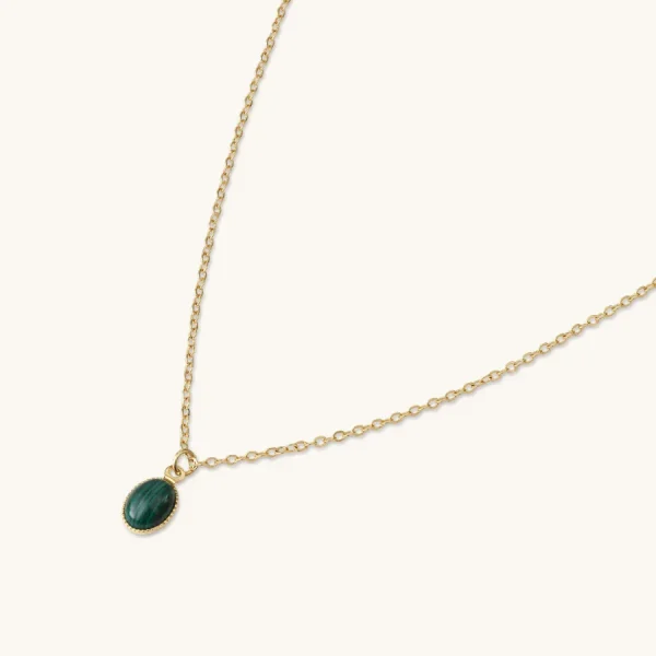 Kariboo Colliers>Collier Louise Moyen - Malachite