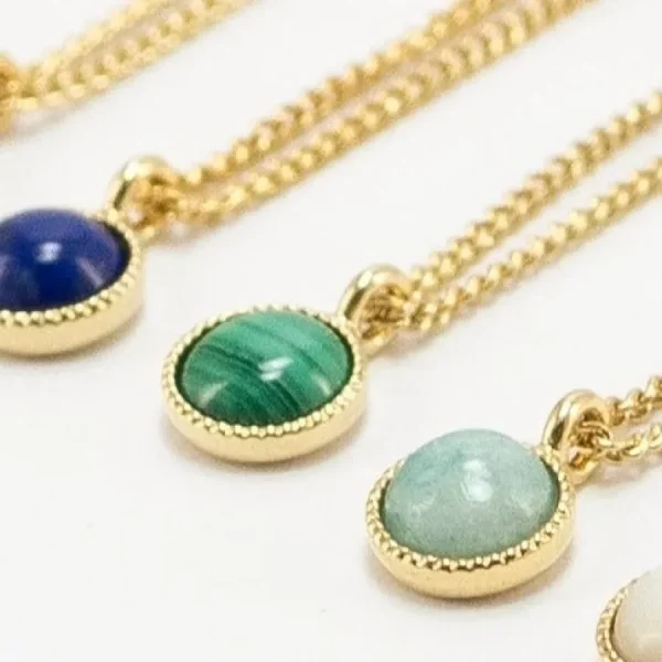 Viadoli Colliers>Collier Nymphéa - malachite