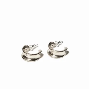 Odette New York Boucles D'oreille>Créoles Blanca - argent
