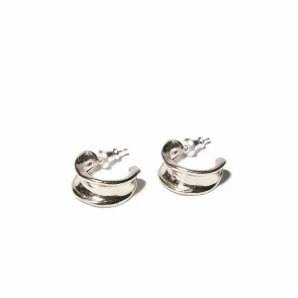 Odette New York Boucles D'oreille>Créoles Blanca - argent