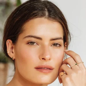 Shlomit Ofir Boucles D'oreille>Créoles Ryan - doré noir