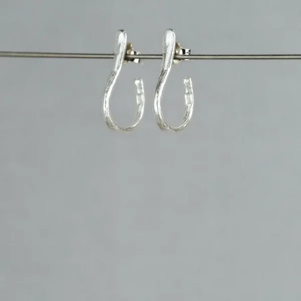 Jeh Boucles D'oreille>Créoles Sabot - argent