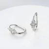 Shlomit Ofir Boucles D'oreille>Créoles Serena - argenté et cristal