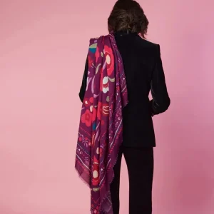 Maradji Foulards>Foulard laine Balkans - Violet