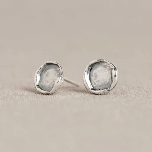 Jeh Boucles D'oreille>Goujons oxy shiny ronde - argent