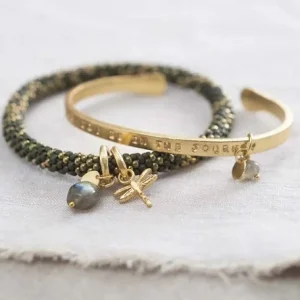 A Beautiful Story Bracelets>Jonc Pure doré - Labradorite