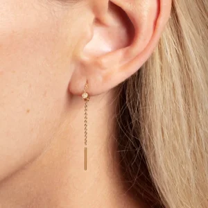 April Please Boucles D'oreille>Mono boucle Léon - champagne