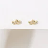 Shlomit Ofir Boucles D'oreille>Puces Juliette - doré et cristal